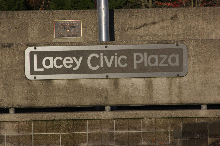 civic park sign close up