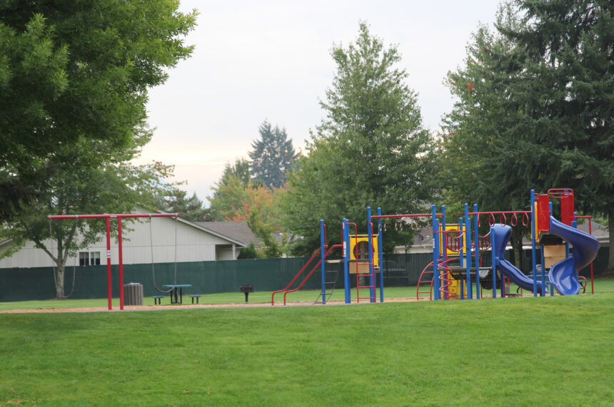 park greens and play equipment