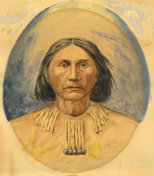 Painting of Chief Leschi, 1894