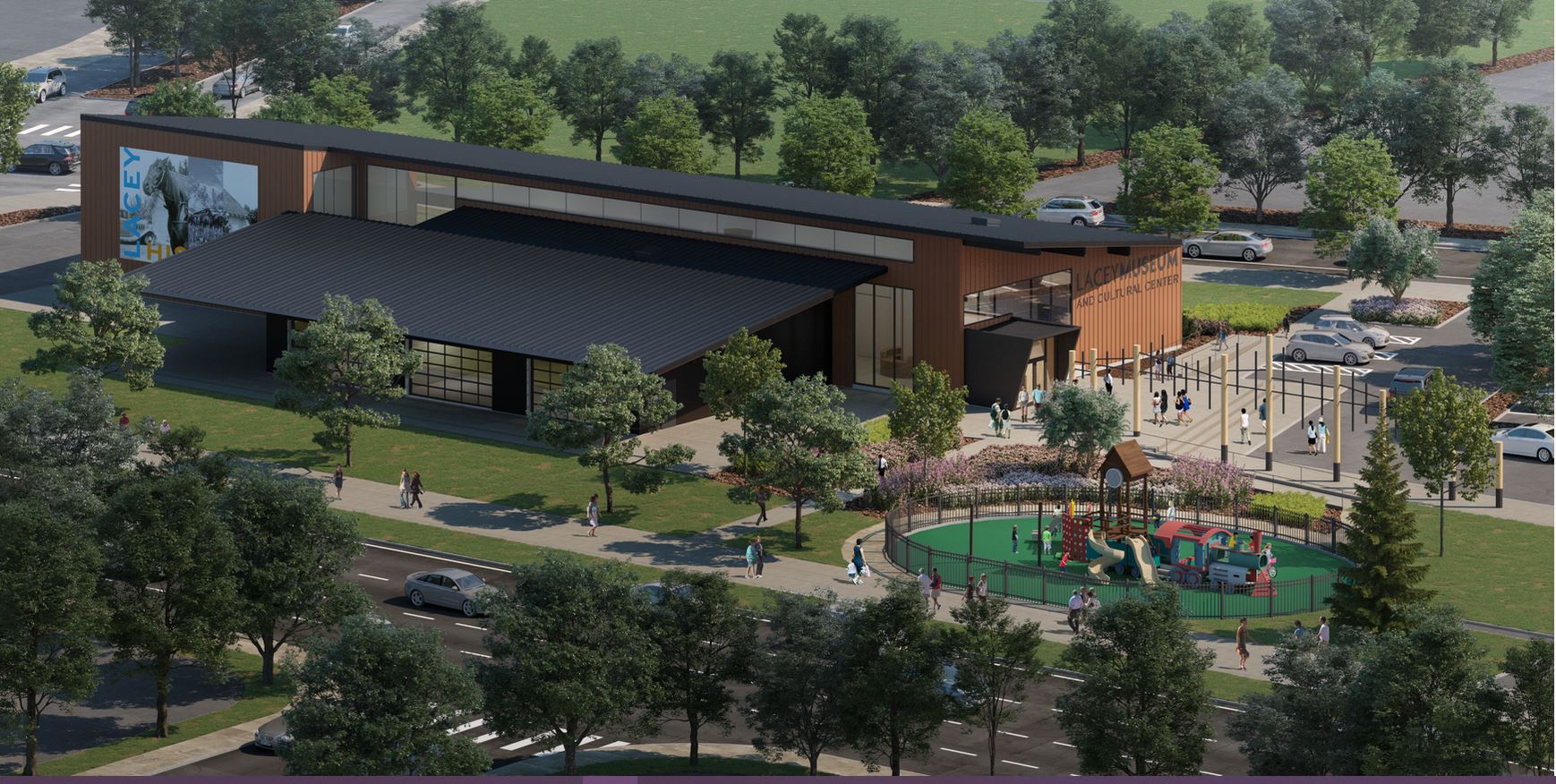 Rendering of the new Lacey Museum and Cultural Center